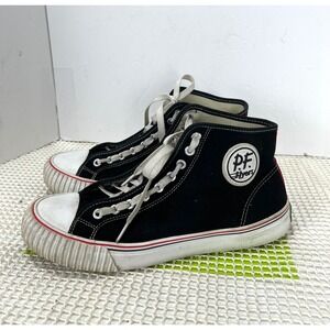 PF Flyers Center Hi Black Canvas High Top Sneakers Men's 10 Women's 11.5 Black